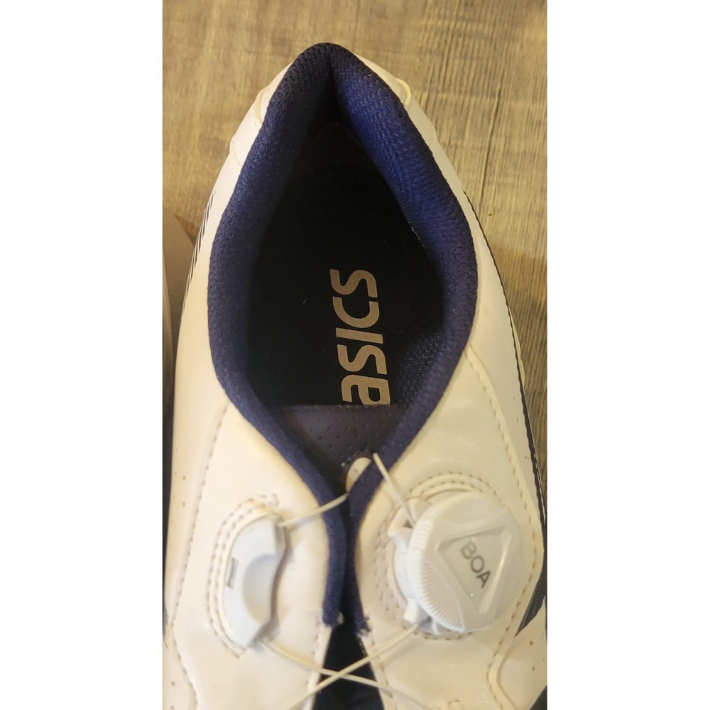 Asics Gel-Preshot Boa Laces Mens 9.5 Golf Shoes 1113A003 White Blue Orange EUC - Picture 11 of 15